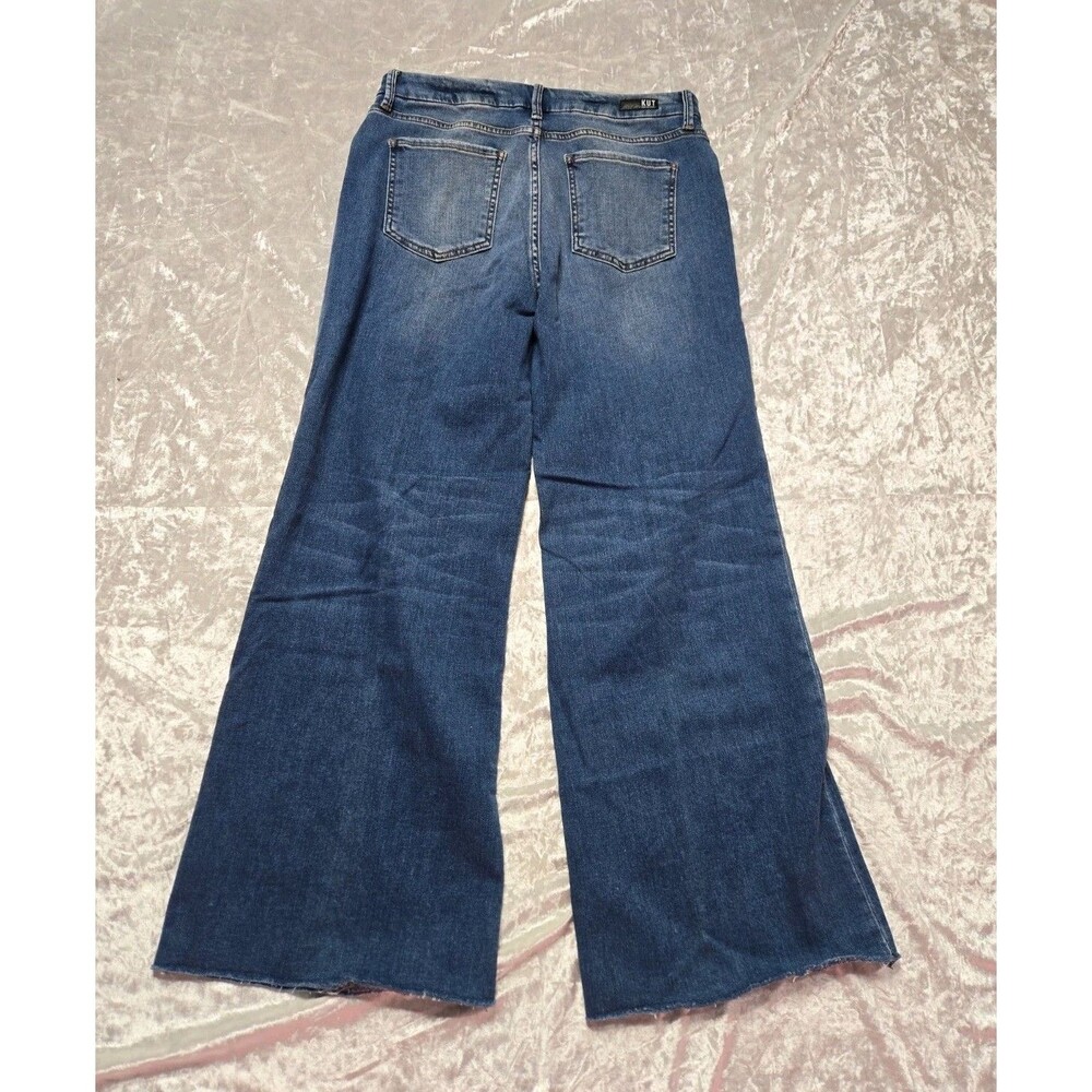 KUT from the Kloth Fab Ab Meg High-Rise Wide-Leg Toughness Wash Jeans Size 10 - Picture 9 of 16